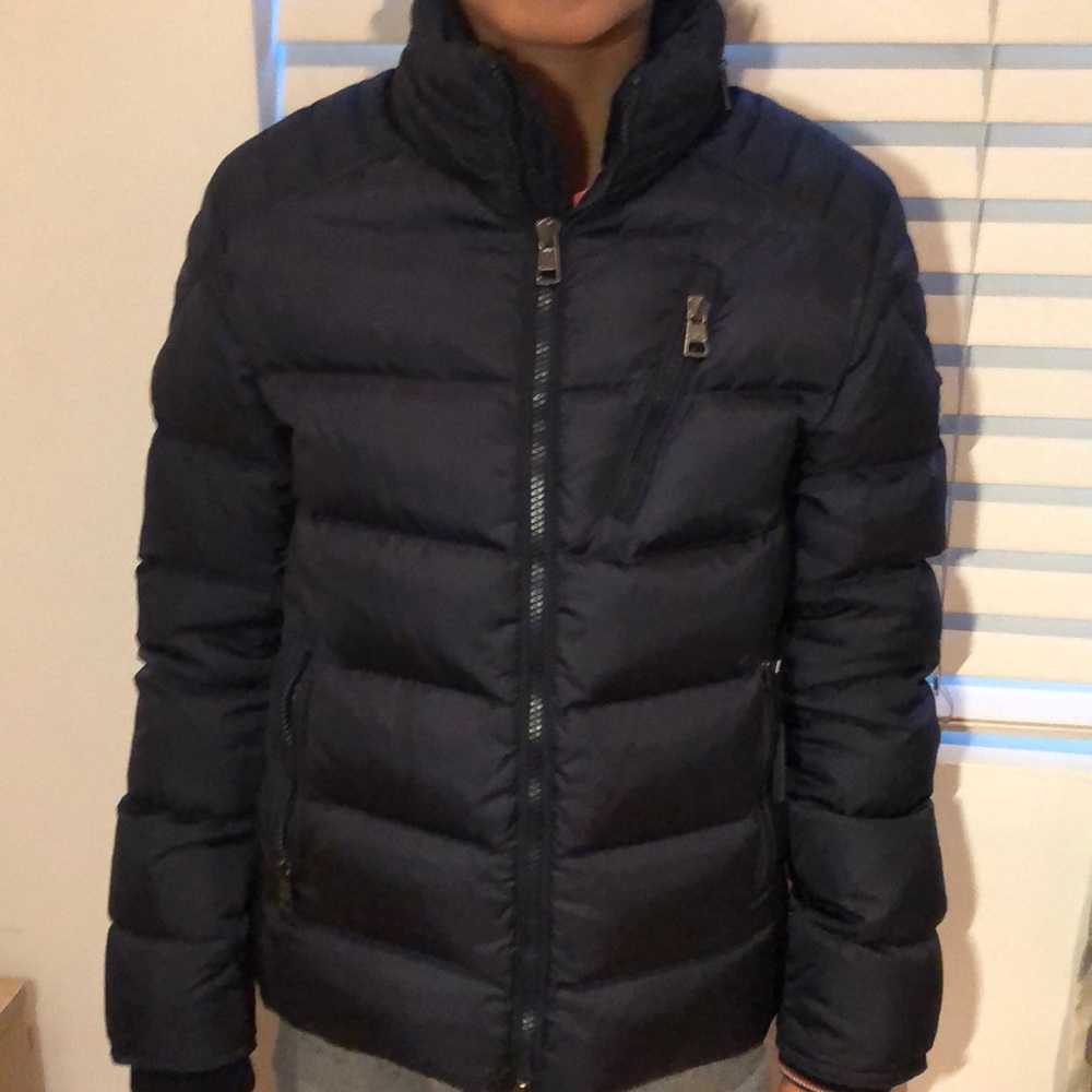 Moncler Navy Blue Winter Kids Jacket.